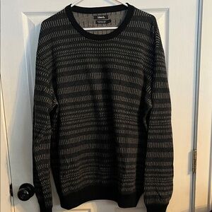 Ashworth Men's Black and Gray Sweater